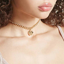 Load image into Gallery viewer, Trendy Cute Heart Lock Choker Necklace