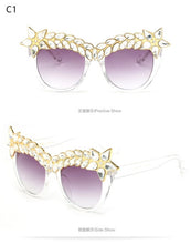 Load image into Gallery viewer, Oversized Luxury Cat Eye Diamond Sunglasses Rhinestone Bling Shades