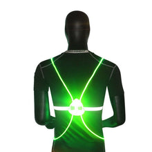 Load image into Gallery viewer, Light Up led safety bike vest Outdoor 360 Reflective LED Flash Driving Vest High For Night Running