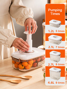 Food Vacuum Storage Box With Free Vacuum Kitchen Sealer