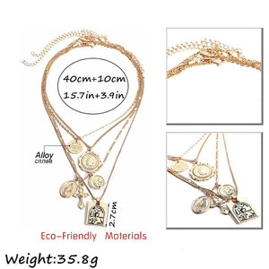 Multi Layer Pendant Choker Necklaces Pendant - MomProStore 