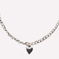 Trendy Cute Heart Lock Choker Necklace