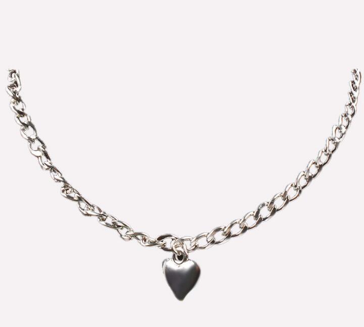 Trendy Cute Heart Lock Choker Necklace