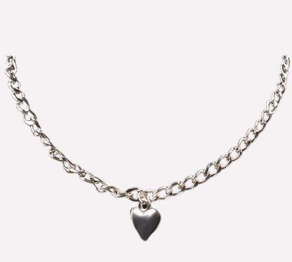 Luxury Heart Lock Choker Necklace – Adjustable Gold or Silver