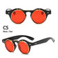 Round SteamPunk Flip Up Sunglasses Double Layer Clamshell