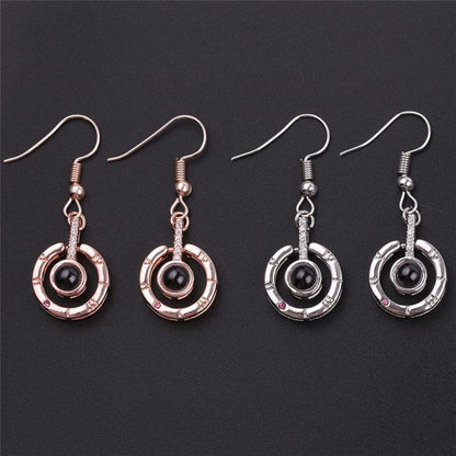 I Love You Projection Earring 100 languages - MomProStore 