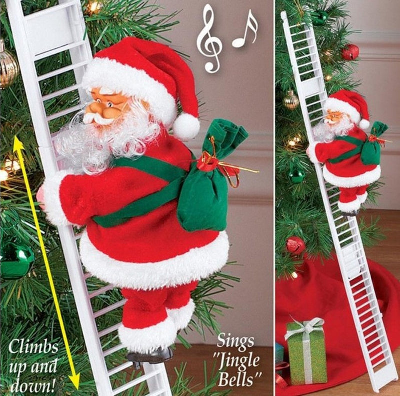 Climbing & Singing Santa Claus Electric Ladder Christmas Gift - MomProStore 