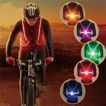 Load image into Gallery viewer, Light Up led safety bike vest Outdoor 360 Reflective LED Flash Driving Vest High For Night Running