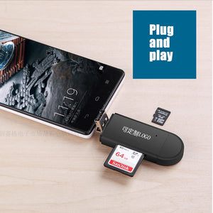 Multi Card Reader OTG TF/SD Type C & micro USB & USB 3 In 1 - MomProStore 