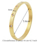 Stainless Steel Bangles Cubic Zirconia Golden Jewelry Gifts