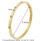 Stainless Steel Bangles Cubic Zirconia Golden Jewelry Gifts