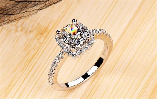 Bridal Wedding Ring 925 Sterling Silver Rings - MomProStore 