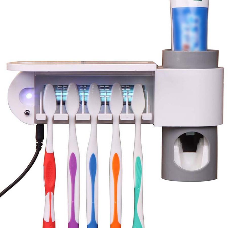 Antibacteria UV Light Toothbrush Sterilizer Automatic Toothpaste Dispenser - MomProStore 