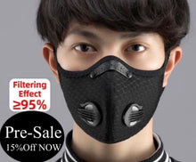 Load image into Gallery viewer, Cycling Face Mask Filter Breathable Anti Dust in stock - MomProStore 