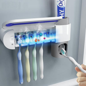 Antibacteria UV Light Toothbrush Sterilizer Automatic Toothpaste Dispenser - MomProStore 