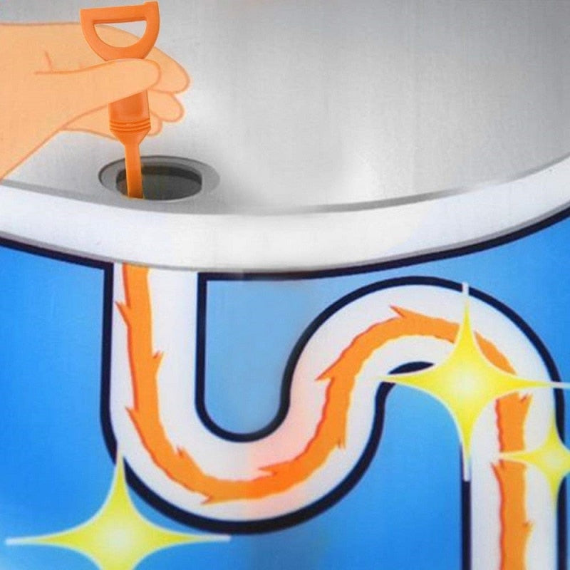 Multi-tooth drain snake Drain Cleaner Sticks Kitchen Toilet Bathtub Sewage