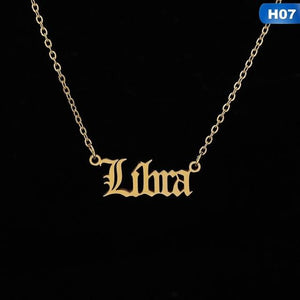 12 Zodiac Letter Constellations Pendants Necklace For Women Men - MomProStore 