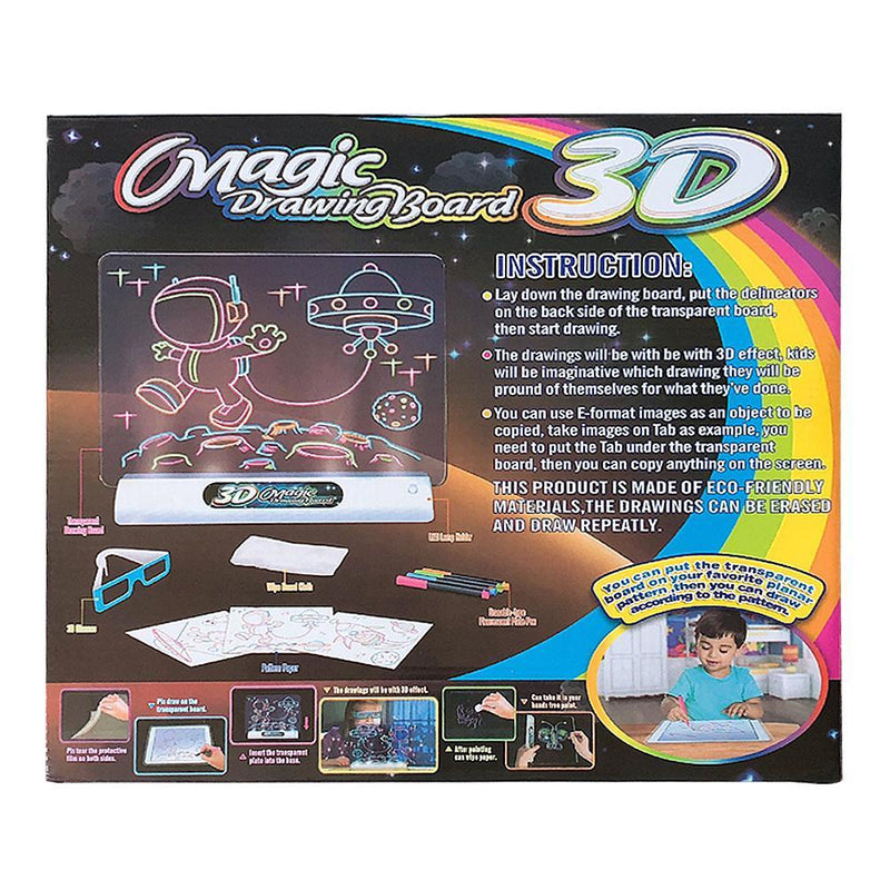 3D Drawing Tablet illuminated Writing Board for Kids - MomProStore 