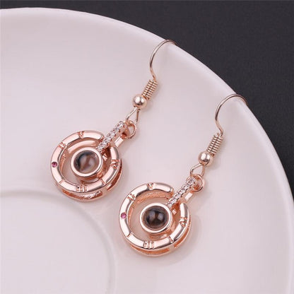 I Love You Projection Earring 100 languages - MomProStore 