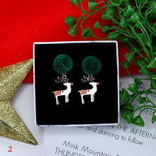 Load image into Gallery viewer, Christmas Old Man Snowflake Earrings