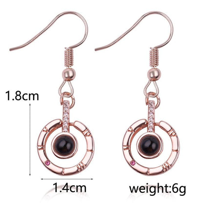 I Love You Projection Earring 100 languages - MomProStore 