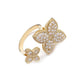 Adjustable Ring Four Leaf Clover Silver Color Luxury Women Rings