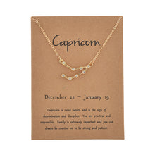 Load image into Gallery viewer, Zodiac necklaces with crystal charm for women