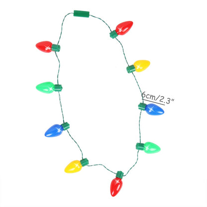 Christmas glowing led bulb necklace