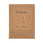 Zodiac necklaces with crystal charm for women