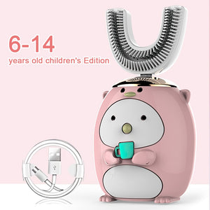 360° electric toothbrush for kids with cartoon pattern