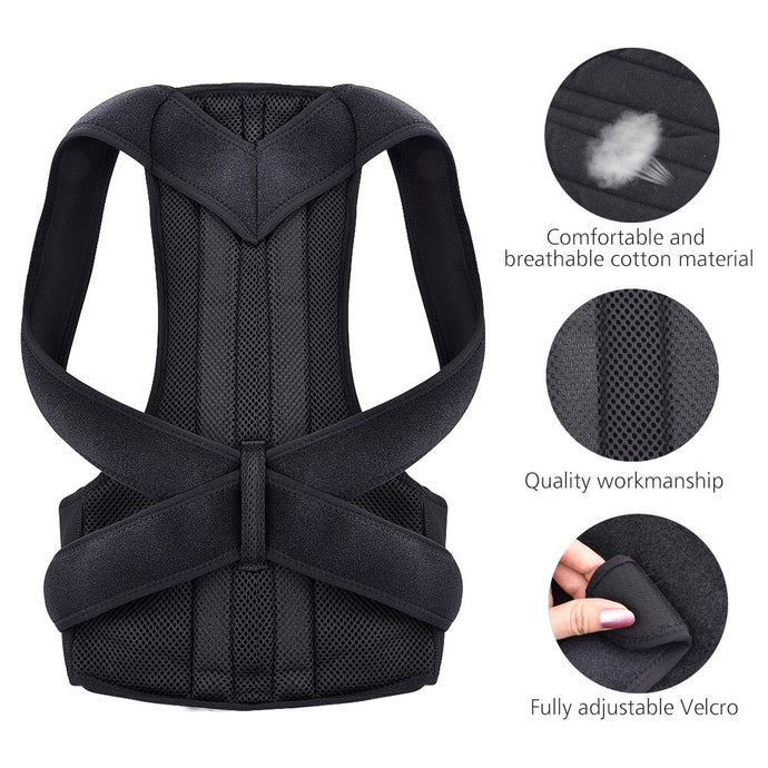 Adjustable posture corrector belt for spinal support