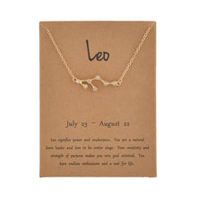 Load image into Gallery viewer, Zodiac necklaces with crystal charm for women