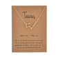 Zodiac necklaces with crystal charm for women