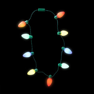 Christmas glowing led bulb necklace