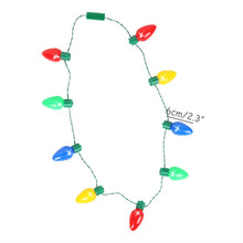 Load image into Gallery viewer, Christmas glowing led bulb necklace