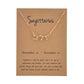 Zodiac necklaces with crystal charm for women