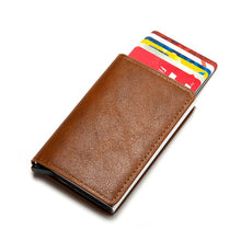 Load image into Gallery viewer, Personalized RFID wallet for men with card holder and aluminum box