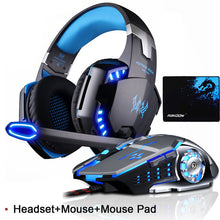 Load image into Gallery viewer, PS4 Best LED Gaming Headset Deep Bass Stereo with Microphone Noise Cancellation - MomProStore 