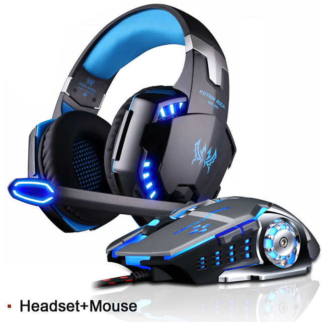 PS4 Best LED Gaming Headset Deep Bass Stereo with Microphone Noise Cancellation - MomProStore 