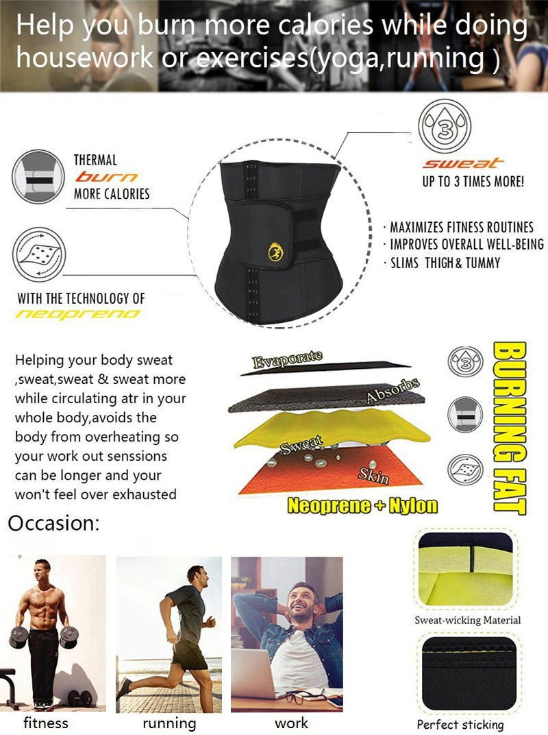 Neoprene Sauna Slimming Underwear for Men Waist Trainer Modeling Belt - MomProStore 