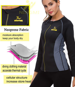 Trainer Zipper Warming Shirt Neoprene Sauna Body Shaper Shapewear