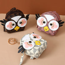 Load image into Gallery viewer, Cute Owl Backpack Wallet Keychain