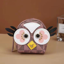 Load image into Gallery viewer, Cute Owl Backpack Wallet Keychain