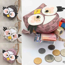 Load image into Gallery viewer, Cute Owl Backpack Wallet Keychain