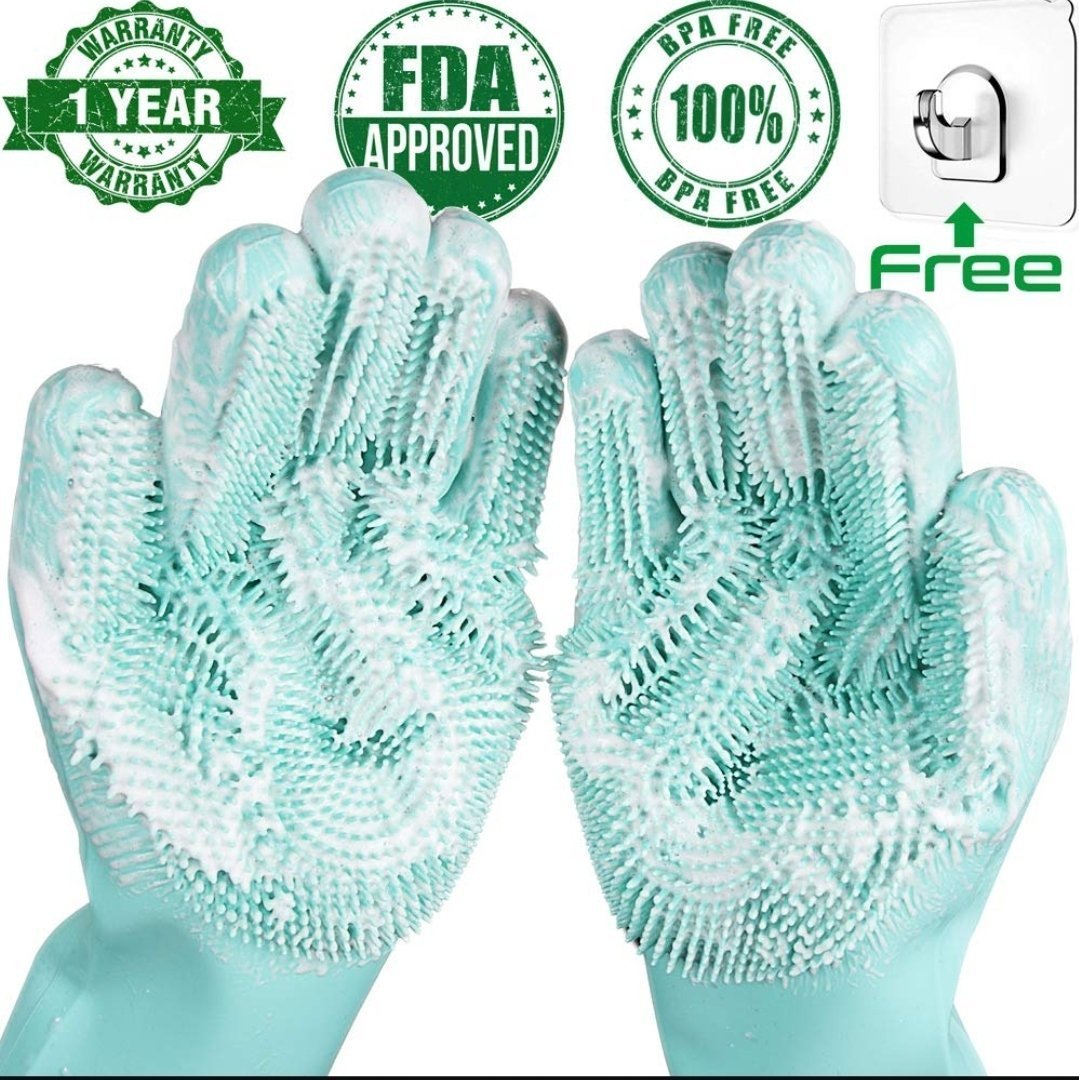 Hygiene Sillicon scrub kitchen gloves