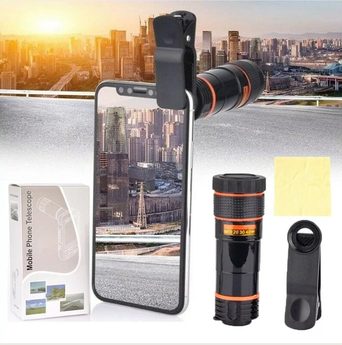 12x Optical Zoom Lens Telescope Telephoto Clip on for Mobile Cell Phone Camera - MomProStore 