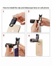 Load image into Gallery viewer, 12x Optical Zoom Lens Telescope Telephoto Clip on for Mobile Cell Phone Camera - MomProStore 