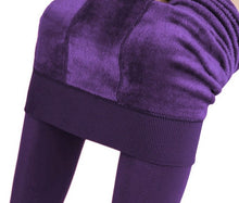 Load image into Gallery viewer, Translucent Winter Stretchy Leggings Velvet