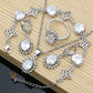 Silver 925 Jewelry Sets for Women Natural Blue Sapphire Stone