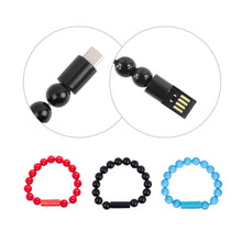 Load image into Gallery viewer, Wearable USB recharging Bracelet Beads Cable flexible